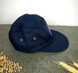 Five panel keps blå