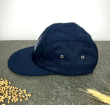 Five panel keps blå