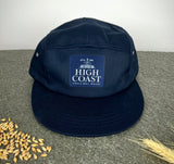 Five panel keps blå